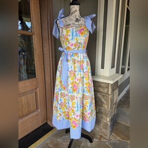 Gorgeous Abstract Floral Midi Dress-NWT